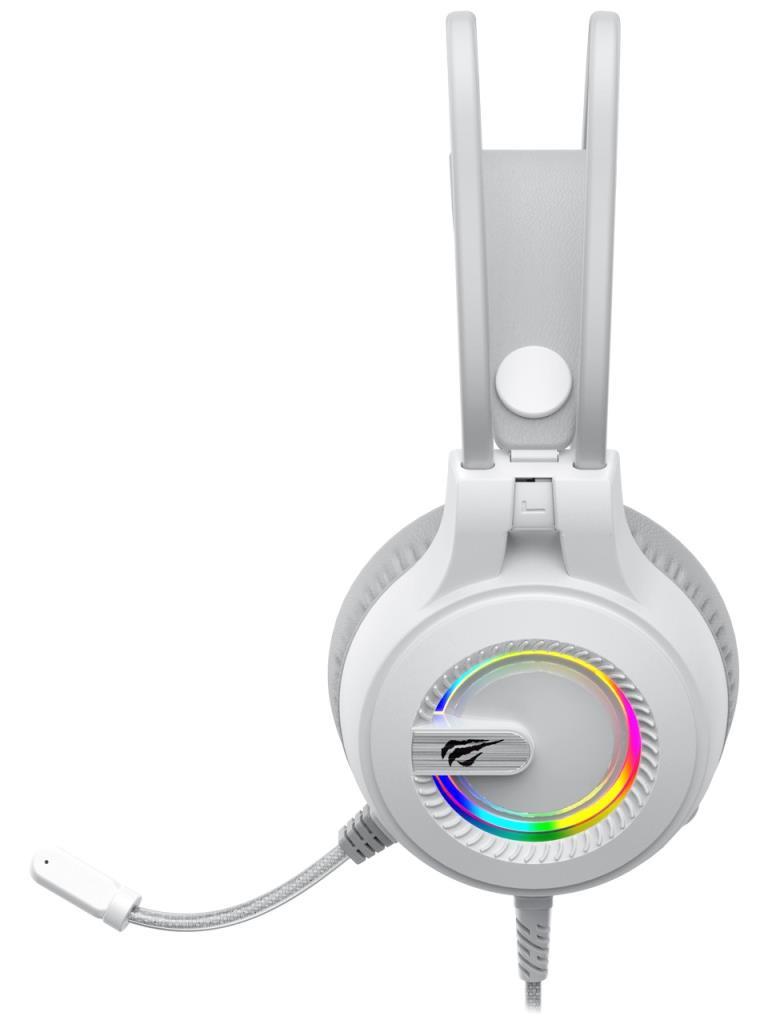 Havit Gamenote H2040D Beyaz RGB USB Kablolu Kulak Üstü Oyuncu Kulaklığı