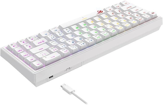 Havit Gamenote KB874L Beyaz RGB %60 TKL Red Switch Kablolu Mekanik Oyuncu Klavyesi - TEŞHİR