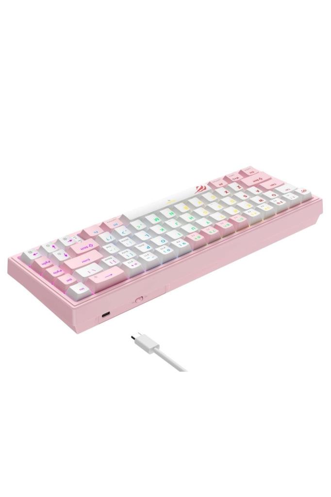 Havit Gamenote KB874L Pembe RGB %60 TKL Red Switch Kablolu Mekanik Oyuncu Klavyesi - Outlet