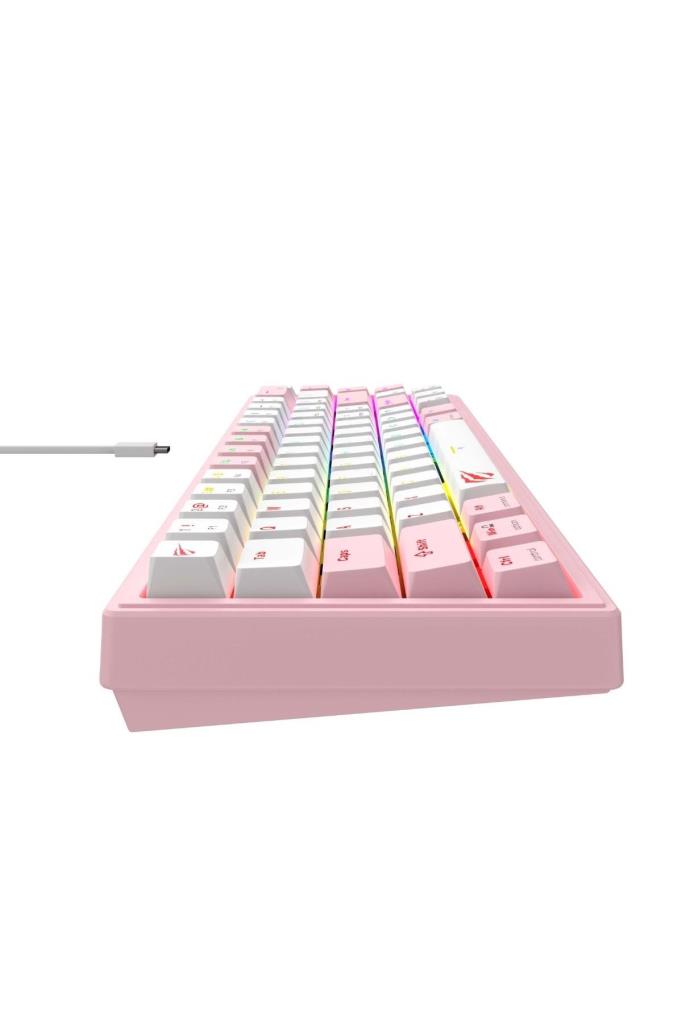 Havit Gamenote KB874L Pembe RGB %60 TKL Red Switch Kablolu Mekanik Oyuncu Klavyesi - Outlet