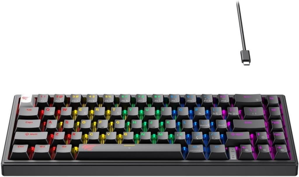 Havit Gamenote KB874L Siyah RGB %60 TKL Red Switch Kablolu Mekanik Oyuncu Klavyesi - TEŞHİR