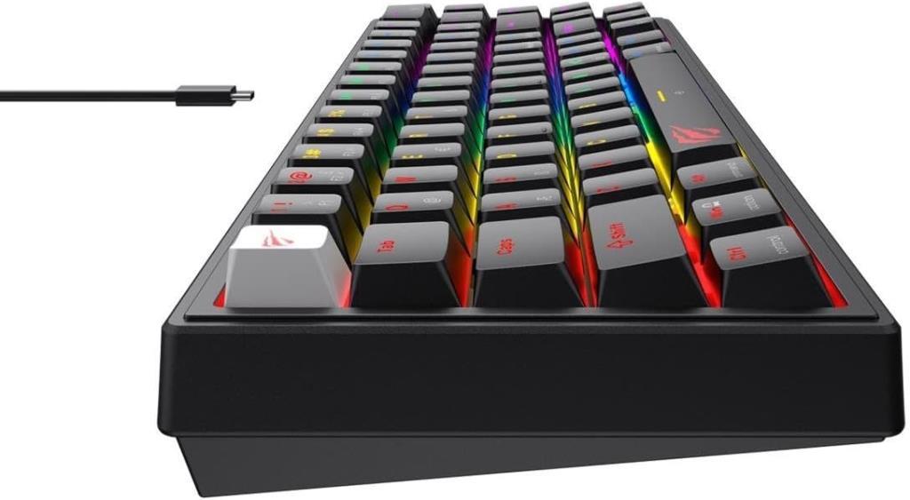 Havit Gamenote KB874L Siyah RGB %60 TKL Red Switch Kablolu Mekanik Oyuncu Klavyesi - TEŞHİR