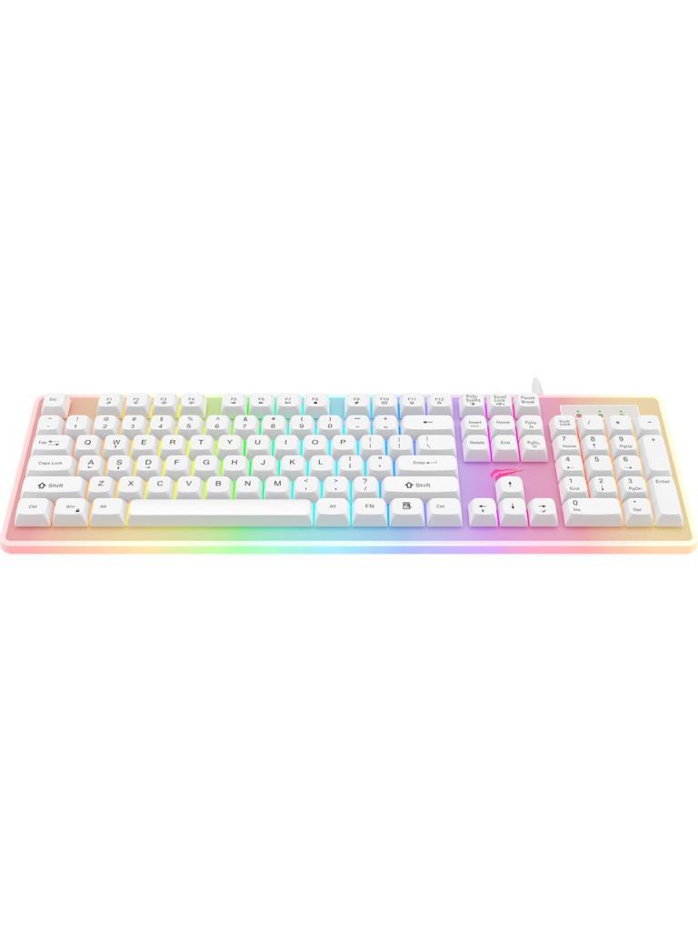 Havit Gamenote KB876L RGB Aydınlatma Gaming Oyuncu Beyaz Klavye