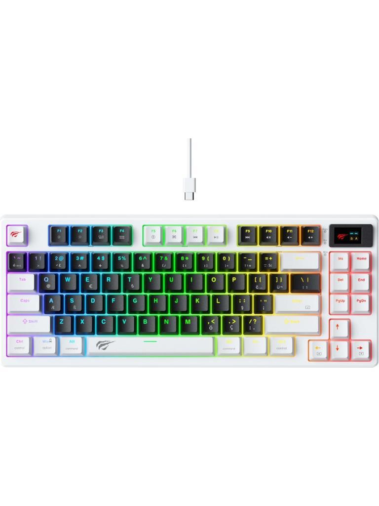 Havit Gamenote KB884L RGB TKL Brown Switch Kablolu Mekanik Oyuncu Klavyesi