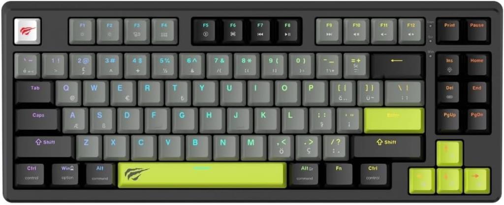 Havit Gamenote KB904L RGB TKL Magnetic Switch Kablolu Mekanik Oyuncu Klavyesi