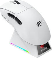 Havit Gamenote MS955WB RGB Wireless Gaming Mouse 3 Modlu + Şarj İstasyonu Ekranlı (Beyaz)