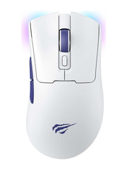Havit Gamenote MS966SE Beyaz/Mavi RGB Şarjlı Optik Kablolu/Kablosuz Oyuncu Mouse Teşhir