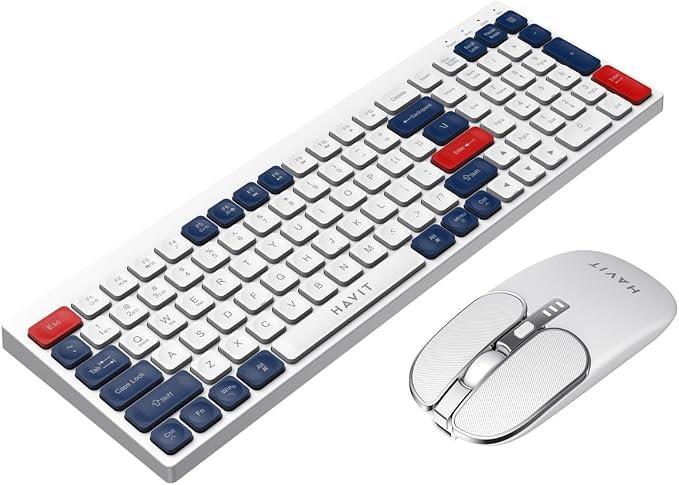 Havit KB830WB Sessiz Şarjlı Kablosuz Klavye Mouse Seti