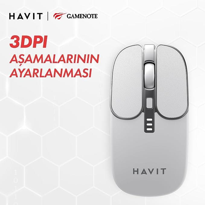 Havit KB830WB Sessiz Şarjlı Kablosuz Klavye Mouse Seti