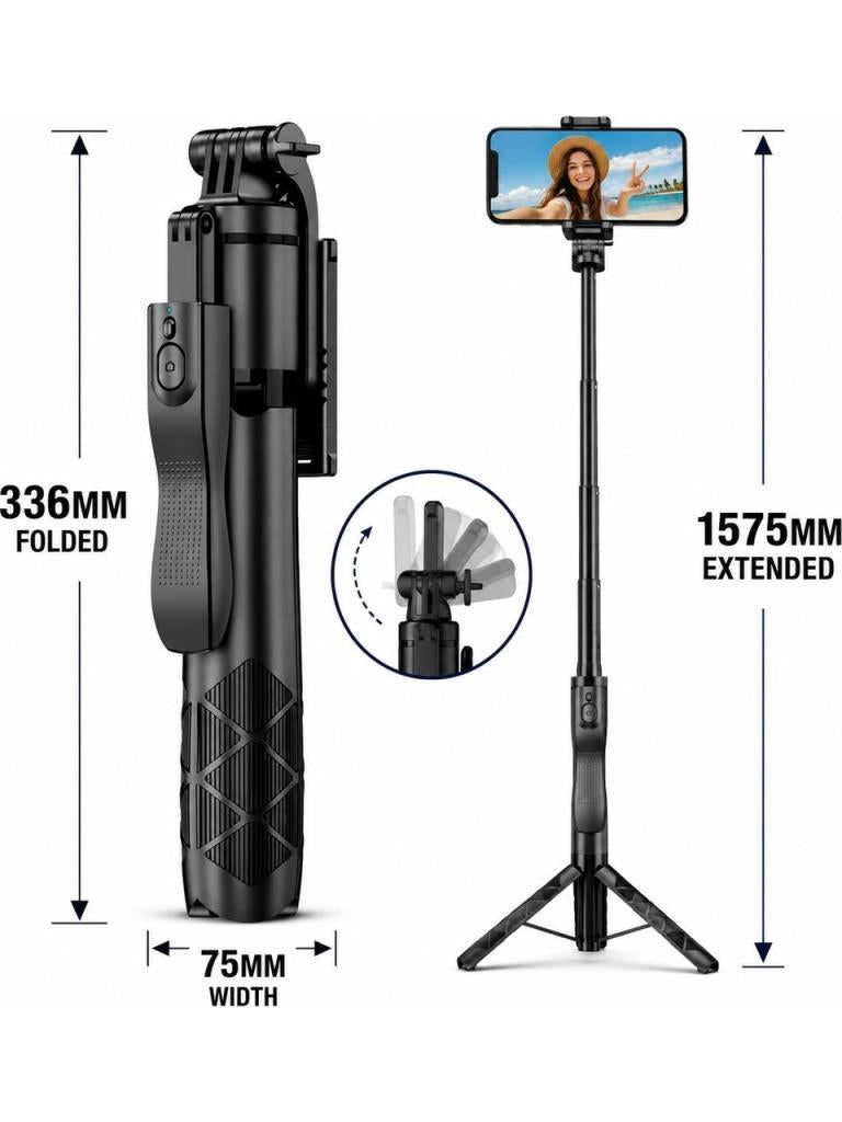 Hepu SF-11 Bluetooth Kumandalı Uzatılabilir Selfie Stick Tripod – Kablosuz Çekim Destekli Katlanabilir ve Taşınabilir Tasarım