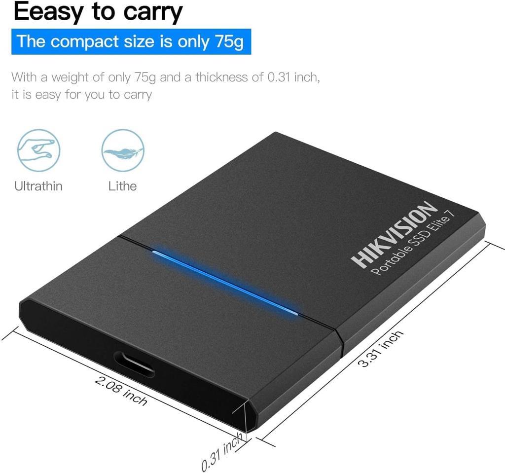 Hikvision 1 TB HS-ESSD-Elite 7 SSD USB 3.2 Taşınabilir Disk - Outlet