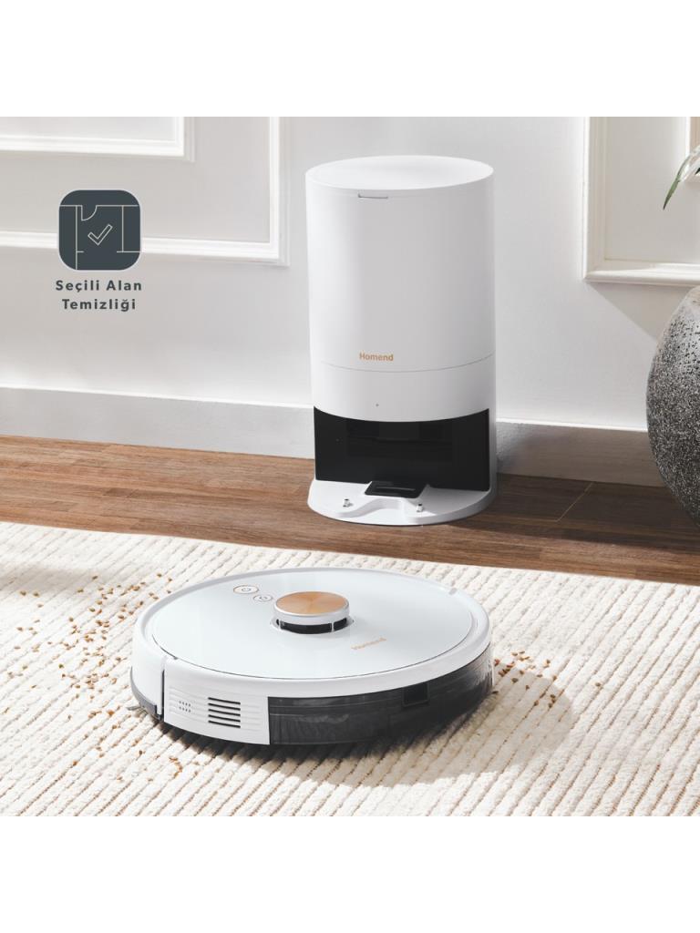Homend Alex Laser Power 1284H Toz Hazneli Moplu 3 in 1 Akıllı Robot Süpürge-TEŞHİR