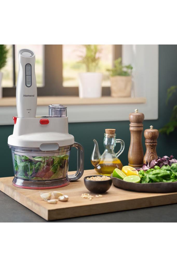 Homend Functionall 2804H 1000 W Beyaz Mutfak Robotu Teşhir