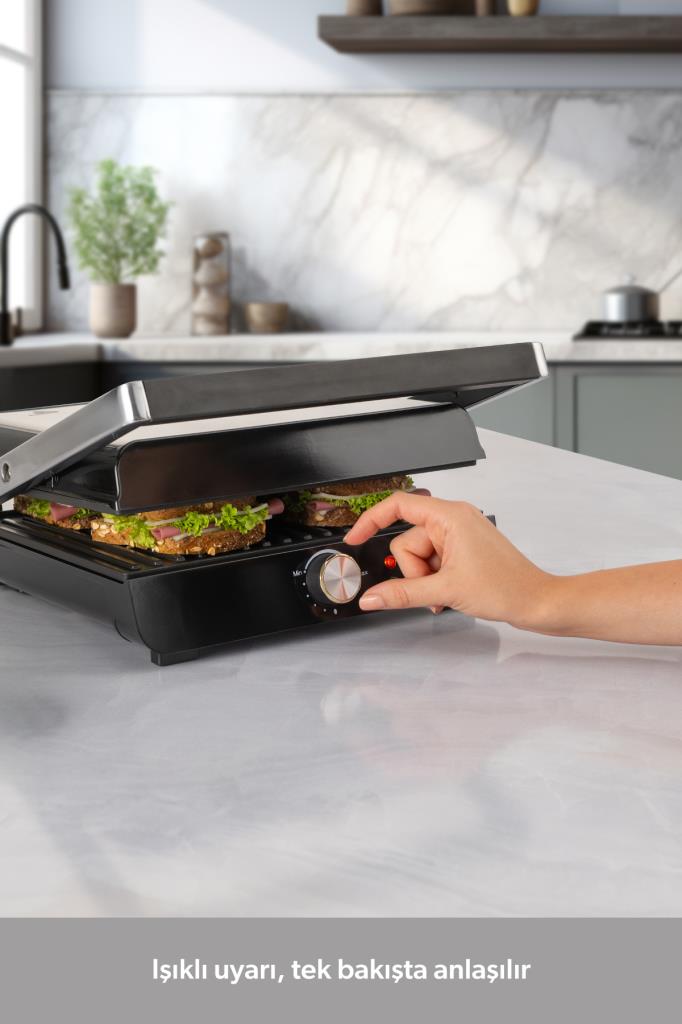 Homend Grillant 1356H 2000 W Inox Tost Makinesi Teşhir