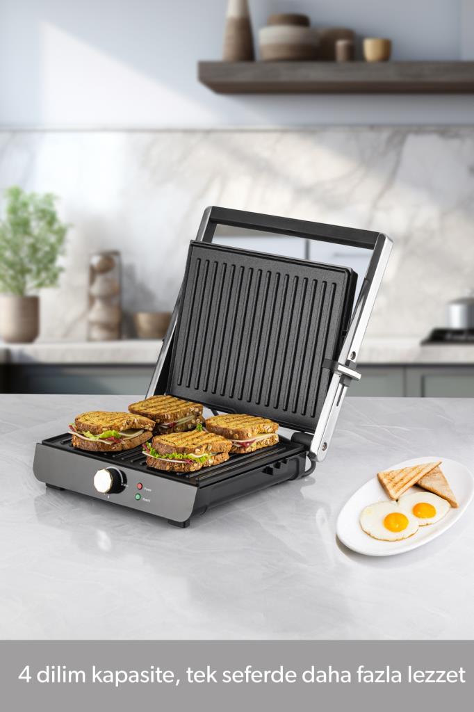 Homend Grillant 1356H 2000 W Inox Tost Makinesi Teşhir