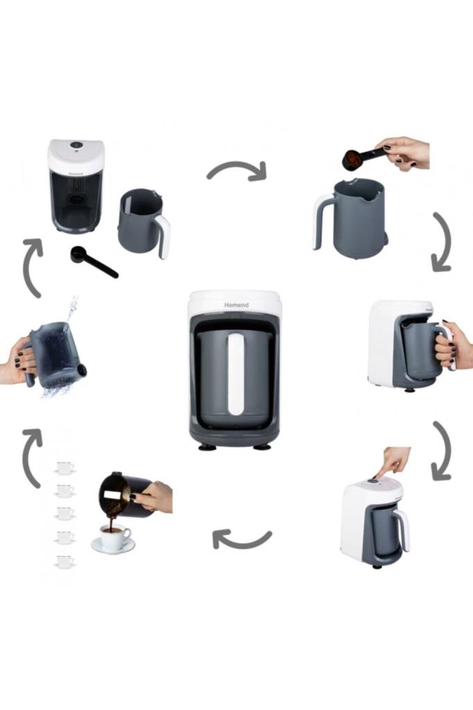 Homend Pottoman 1830H Bulut Kremi Türk Kahve Makinesi Outlet