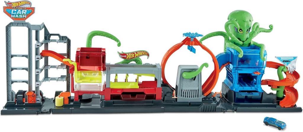 Hot Wheels Dev Ahtapot ile Araba Yıkama Oyun Seti GTT96 - Teşhir