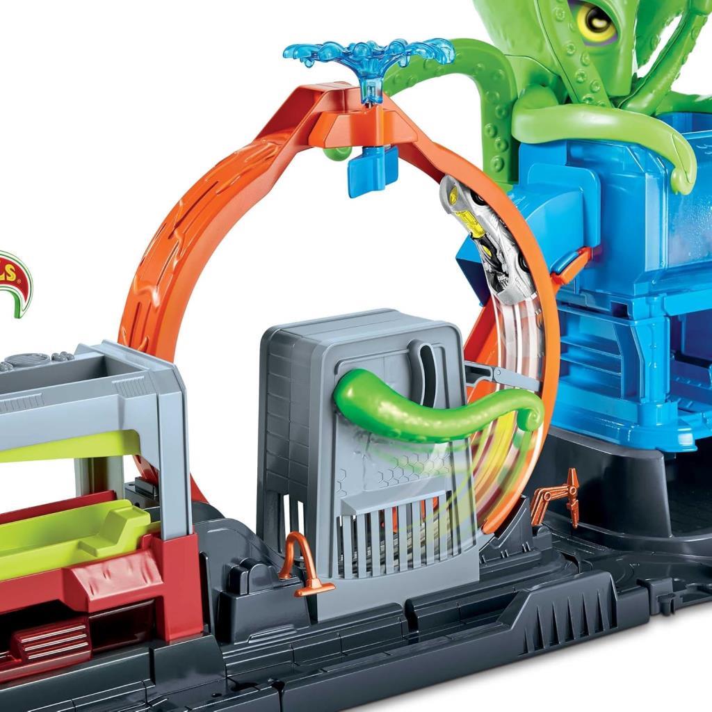 Hot Wheels Dev Ahtapot ile Araba Yıkama Oyun Seti GTT96 - Teşhir
