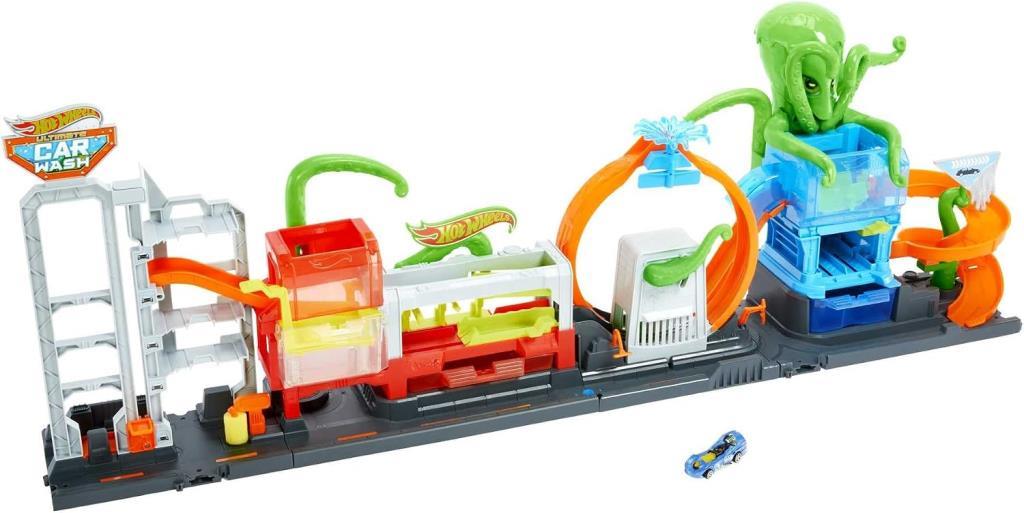 Hot Wheels Dev Ahtapot ile Araba Yıkama Oyun Seti GTT96 - Teşhir