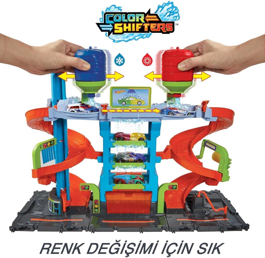 Hot Wheels Mega Araba Yıkama Kulesi HDP05 Teşhir