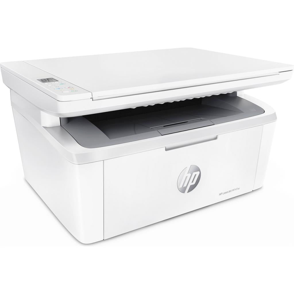 طابعة ليزر متعددة الوظائف HP LaserJet MFP M141W 7MD74A أحادية اللون، تدعم Wi-Fi، مع ناسخة وماسحة ضوئية