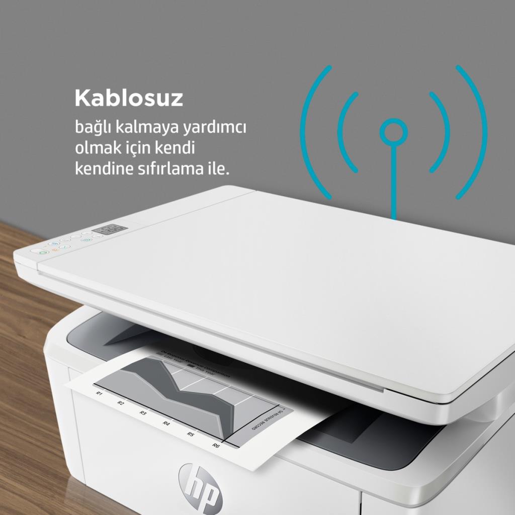 طابعة ليزر متعددة الوظائف HP LaserJet MFP M141W 7MD74A أحادية اللون، تدعم Wi-Fi، مع ناسخة وماسحة ضوئية