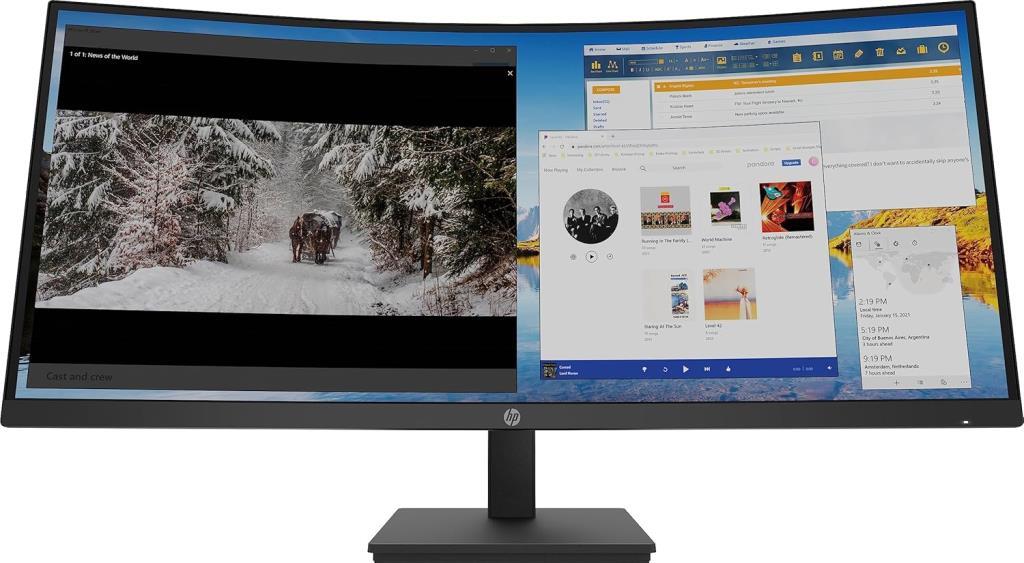 HP 3B1W4E9 34" 5 ms WQHD Pivot Curved Monitör 100Hz Teşhir