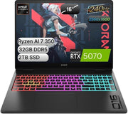 HP Omen 16 Ryzen AI 7 350 32GB 2TB SSD RTX5070/8GB 16" FHD+ 144Hz W11H Gaming Laptop - OUTLET