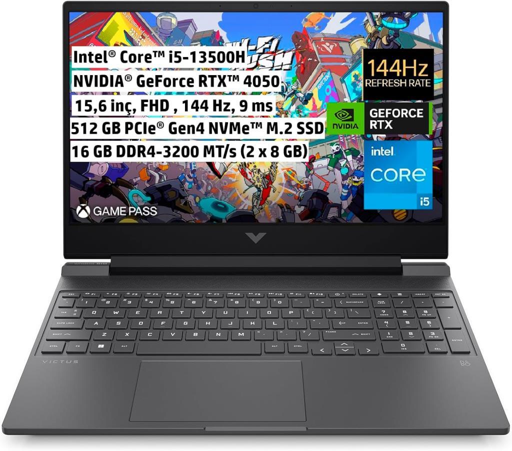 HP Victus 15-FA1034NT 7N9V3EA i5-13500H 16 GB 512 GB SSD RTX4050 15.6" Full HD Gaming Laptop