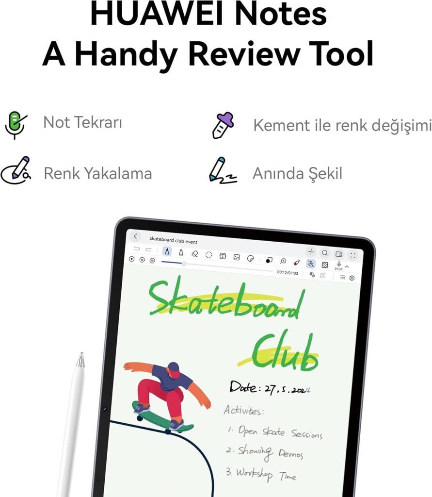 Huawei MatePad 11.5"S PaperMatte Edition 256 GB Uzay Grisi Tablet