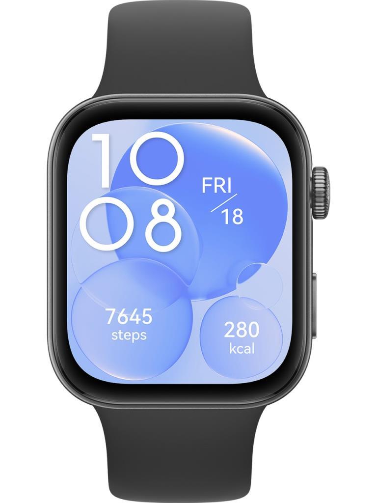 Huawei Watch Fit 3 Siyah Kauçuk Kayış Akıllı Saat-OUTLET