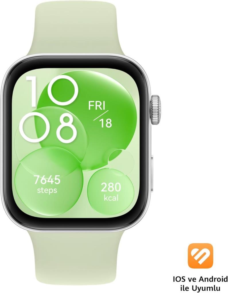 Huawei Watch Fit 3 Yeşil Kauçuk Kayış Akıllı Saat Outlet