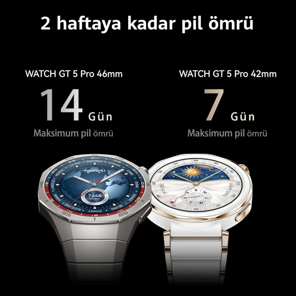 Huawei Watch GT 5 Pro 46mm Titanyum Akıllı Saat Teşhir