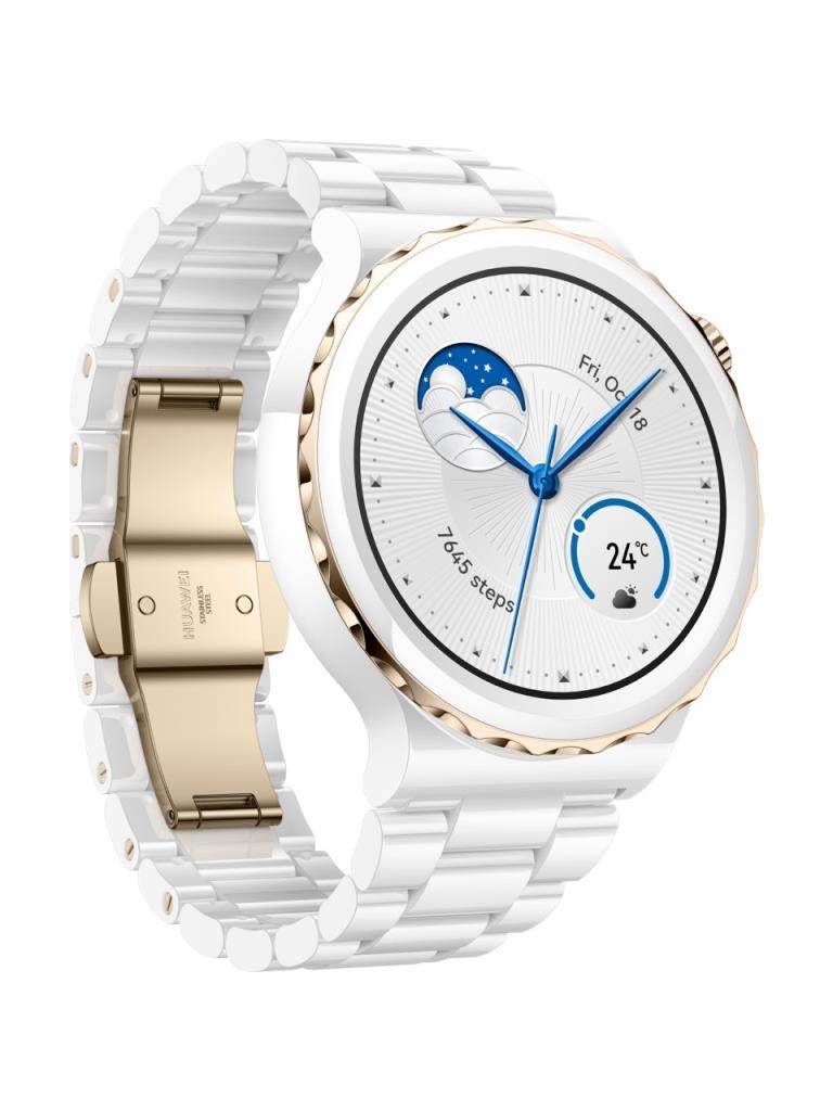Huaweı Watch Gt3 Pro 43mm (SERAMİK KASA - BEYAZ SERAMİK KAYIŞ) - Teşhir