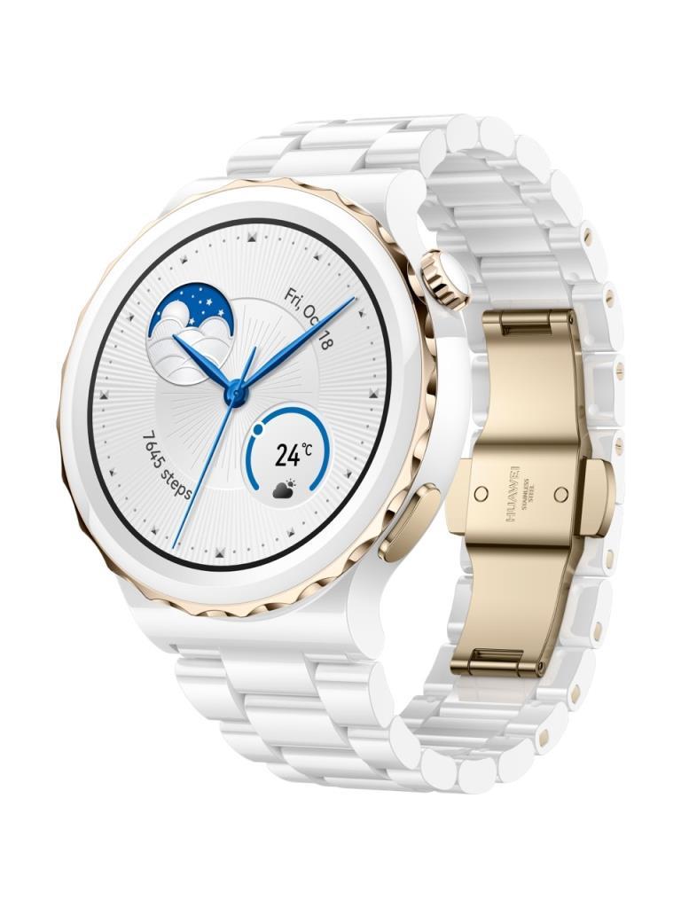 Huaweı Watch Gt3 Pro 43mm (SERAMİK KASA - BEYAZ SERAMİK KAYIŞ) - Teşhir
