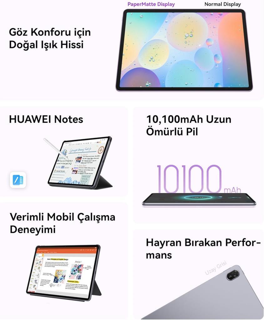 Huawei MatePad 11.5" PaperMatte Edition 256 GB Klavyeli Uzay Grisi Tablet