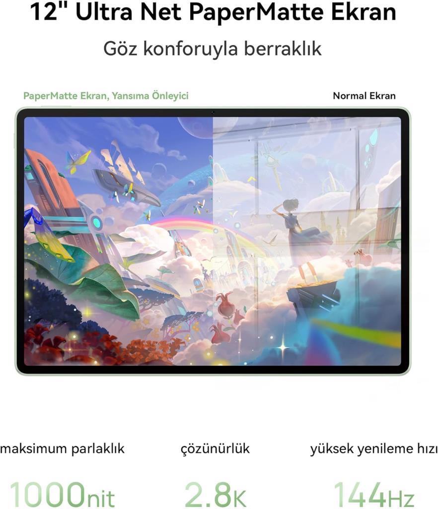 Huawei MatePad 12 X 2025 12" PaperMatte Edition 256 GB Klavyeli Yeşil Tablet (Huawei Türkiye Garantili)