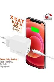 HyperGear 30w Usb-c Duvar Şarj Cihazı- Beyaz Teşhir