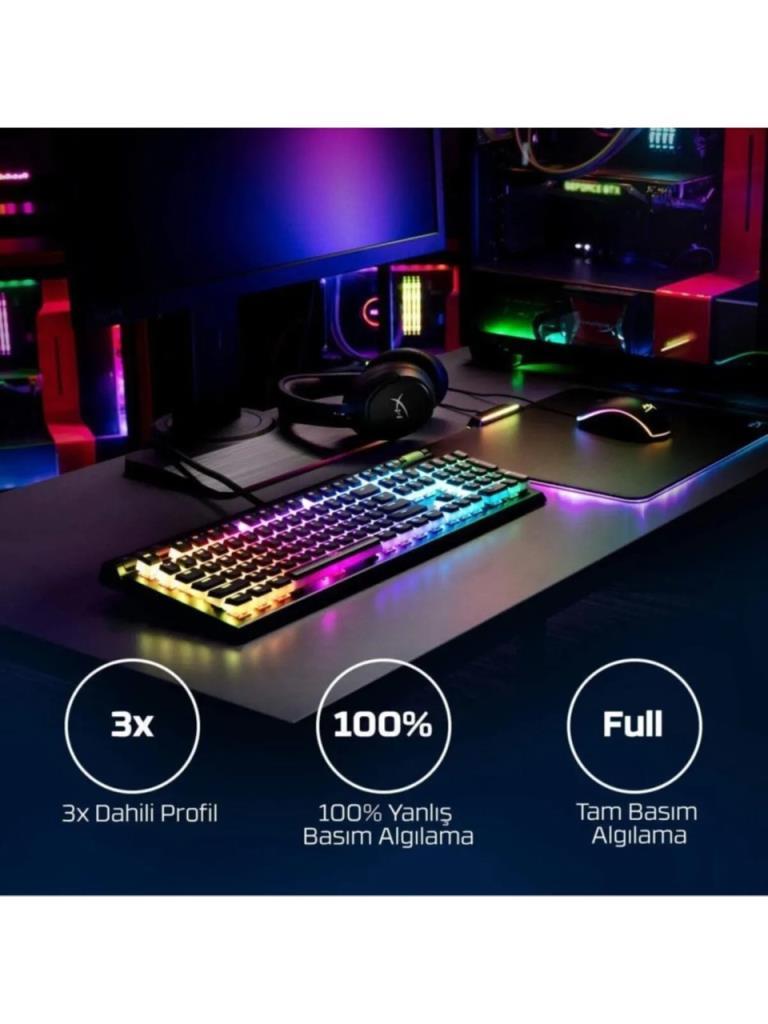HyperX Alloy Elite 2 HKBE2X-1X-UK/G مفتاح أحمر لوحة مفاتيح ألعاب ميكانيكية سلكية - عرض
