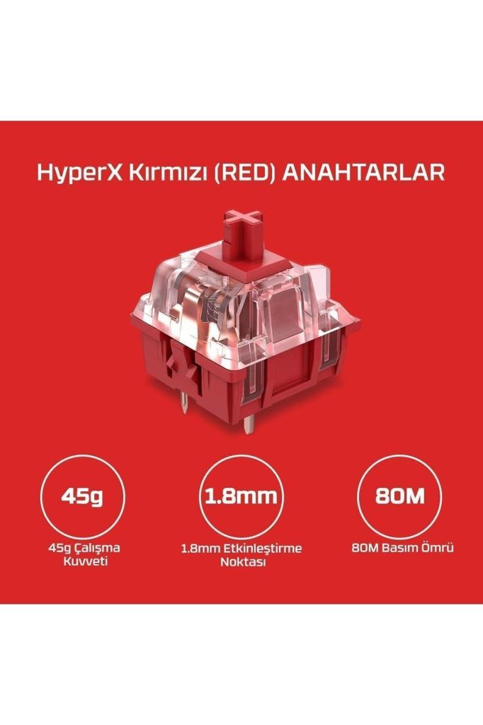 HyperX Alloy Elite 2 HKBE2X-1X-UK/G Red Switch Kablolu Mekanik Oyuncu Klavyesi Outlet