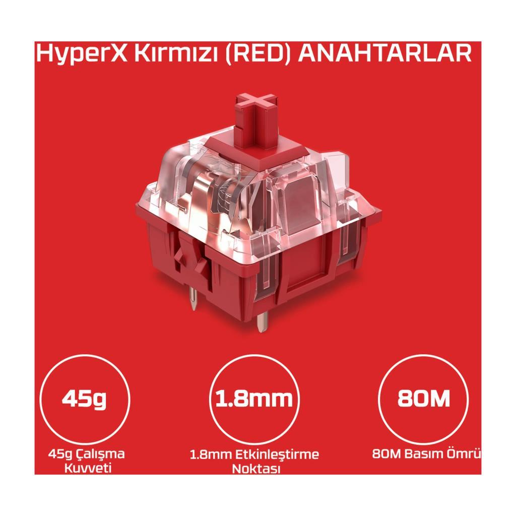 HyperX Alloy Elite 2 HKBE2X-1X-UK/G Red Switch Kablolu Mekanik Oyuncu Klavyesi - Outlet