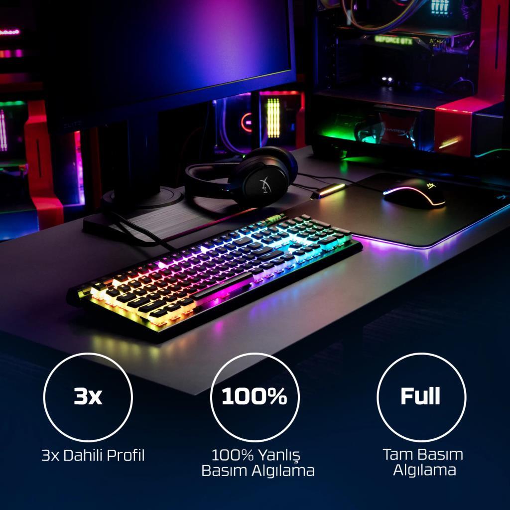 HyperX Alloy Elite 2 HKBE2X-1X-UK/G Red Switch Kablolu Mekanik Oyuncu Klavyesi - Outlet