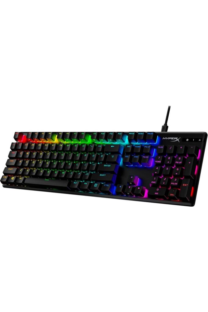 HyperX Alloy Origins RGB Red Switch لوحة مفاتيح الألعاب الميكانيكية السلكية (عرض)