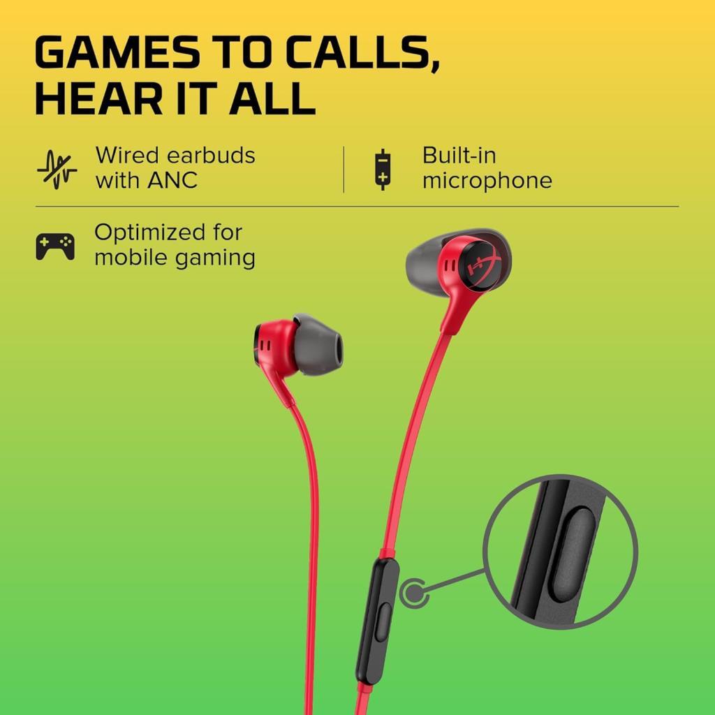 HyperX Cloud Earbuds II 705L8AA Kırmızı Kablolu Kulak İçi Oyuncu Kulaklığı