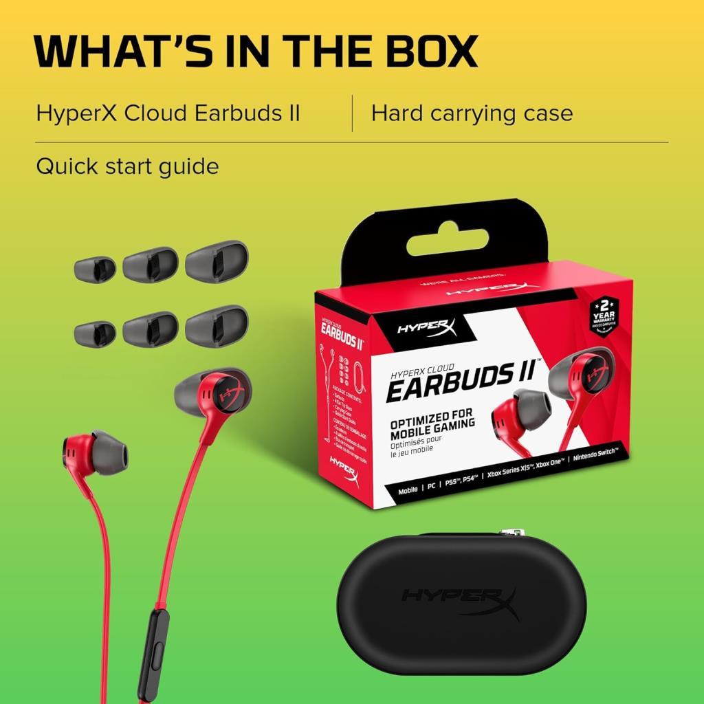 HyperX Cloud Earbuds II 705L8AA Kırmızı Kablolu Kulak İçi Oyuncu Kulaklığı