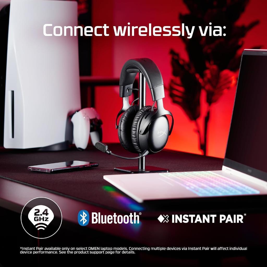 HyperX Cloud III S A59Z0AA Siyah-Kırmızı Kablosuz Kulak Üstü Oyuncu Kulaklığı - Outlet