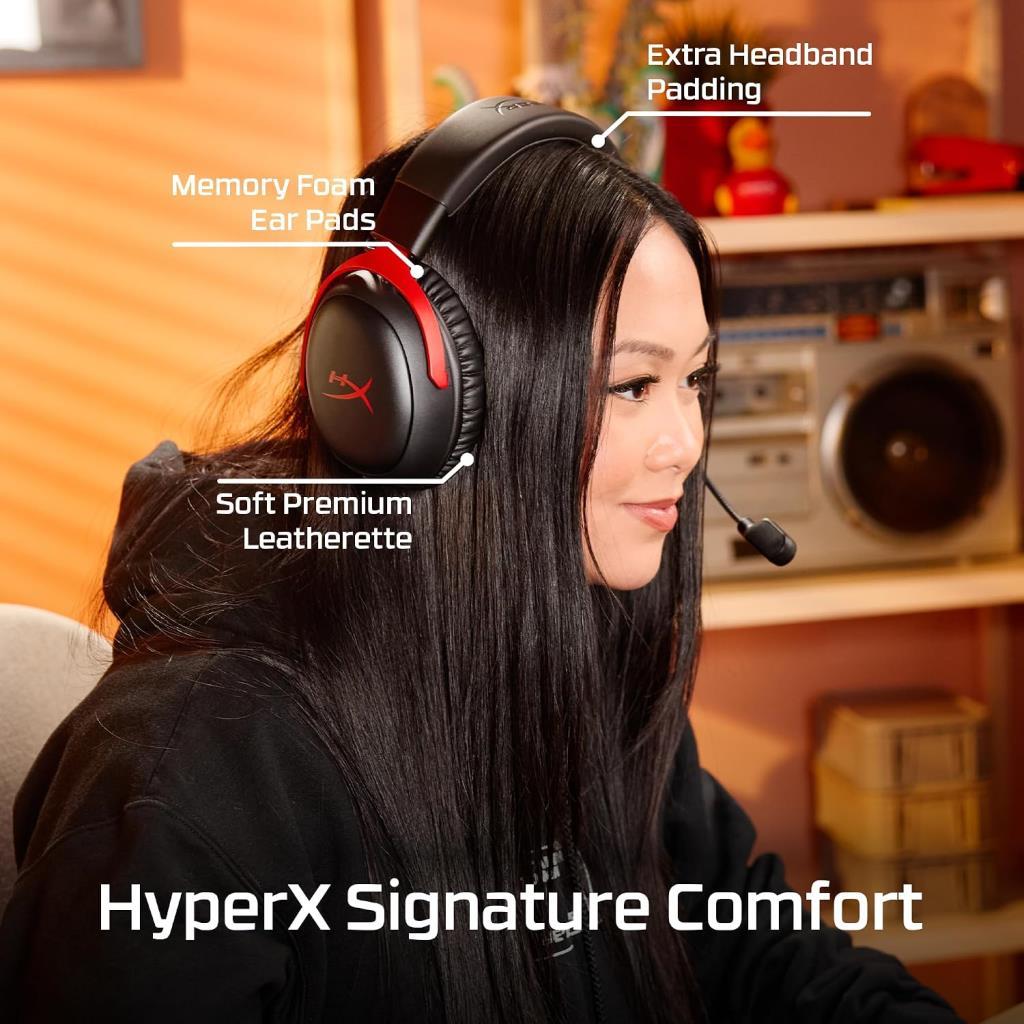 HyperX Cloud III S A59Z0AA Siyah-Kırmızı Kablosuz Kulak Üstü Oyuncu Kulaklığı - Outlet