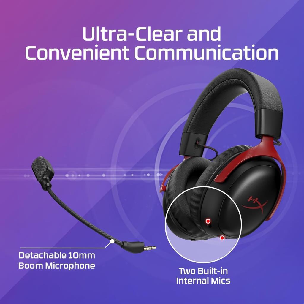 HyperX Cloud III S A59Z0AA Siyah-Kırmızı Kablosuz Kulak Üstü Oyuncu Kulaklığı - Outlet