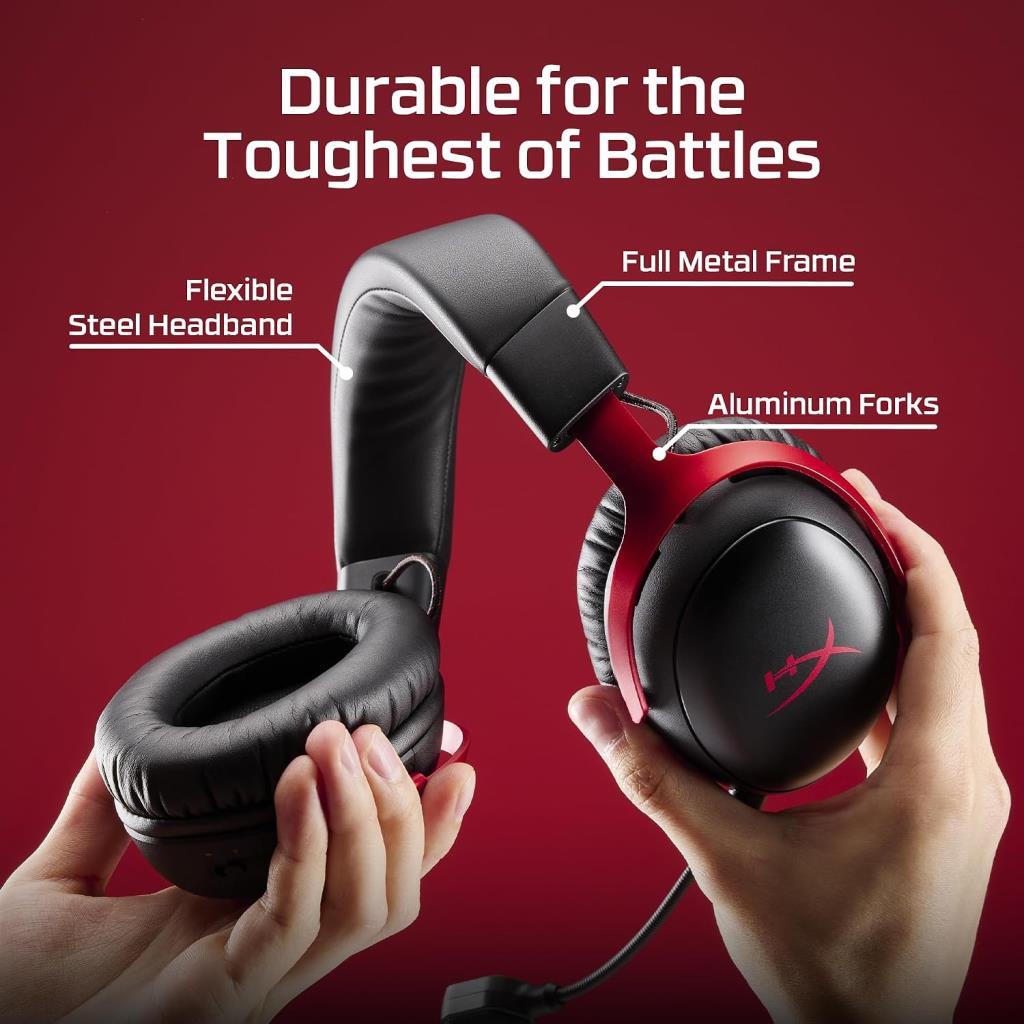 HyperX Cloud III S A59Z0AA Siyah-Kırmızı Kablosuz Kulak Üstü Oyuncu Kulaklığı - Outlet
