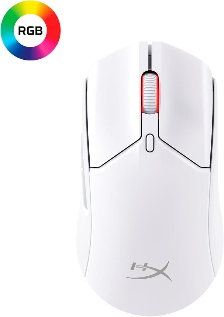 HyperX Pulsefire Haste 2 Beyaz Makrolu Şarjlı Optik Kablosuz Oyuncu Mouse Outlet